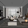 Modern Guest Restaurant 3d model