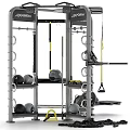 High Quality Multi functional Home Gym Equipment With Power Rack Dumbbells Kettlebells And Suspension Straps