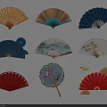 Traditional Decorative Fans With Different Styles Colors And Intricate Patterns
