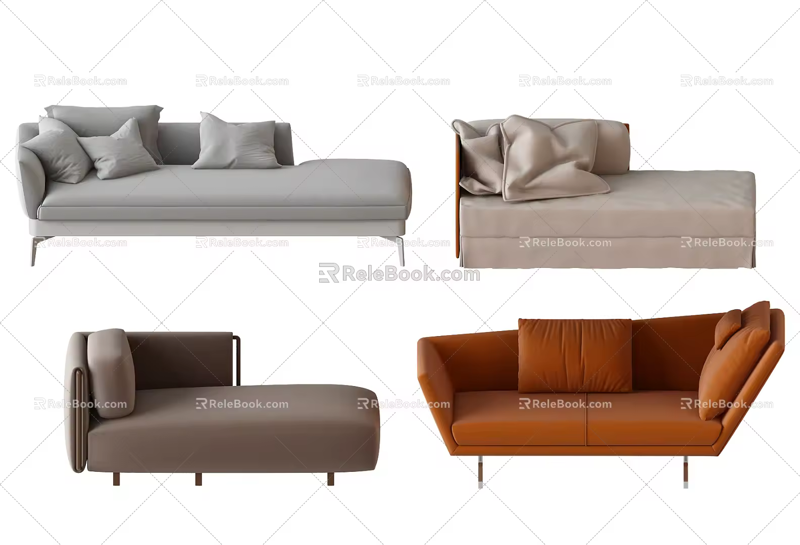 Modern Combination Sofa Sofa Combination 3d model