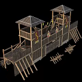 Retro Sentry Tower 3d model