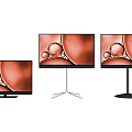 Sleek Modern Television Featuring Slim Design And Bubble Display In Multiple Views 3d model