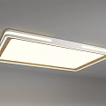 Modern Ceiling Light With Square And Round Shapes And White Panel Design 3d model