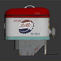 Red And White Pepsi Beverage Dispenser With ICE 2012 Model And Foot Pedal