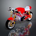 Modern motorcycle two-wheeled motorcycle off-road motorcycle road racing motorcycle 3d model