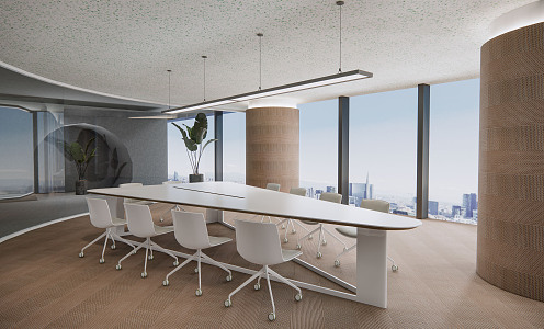 Modern Meeting Room Office Space 3d model