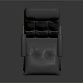 Gray Upholstered Single Sofa With Wooden Armrests Comfortable Backrest And Sturdy Legs