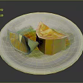 Fresh Lemon Slices Placed On White Ceramic Plate With Bright Yellow Hue