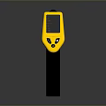 Handheld Non Contact Infrared Thermometer With Yellow Black Design And Digital