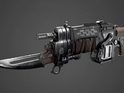 Smart Machine Futuristic Weapon With Blade And Advanced Mechanical Components 3d model