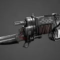 Smart Machine Futuristic Weapon With Blade And Advanced Mechanical Components