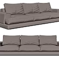 Modern three-seat sofa multiplayer sofa 3d model