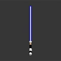 Detailed Blue Lightsaber With Black Hilt And Glowing Blade Display Scene