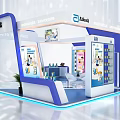 Alibaba Exhibition Booth With Modern Design Display Cabinets And Product Showcases