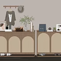 Nordic Shoe Cabinet 3d model