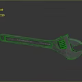 Chrome Plated Adjustable Wrench Hardware Tool With Adjustable Jaw And Reflective Surface
