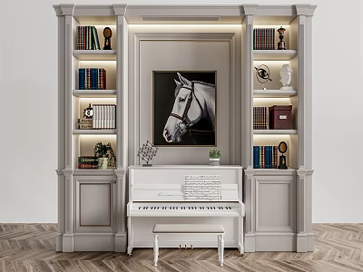 Modern Piano Room Piano 3d model