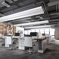 modern public office area public open office 3d model