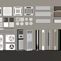 Different Types of Air Conditioner Fans Including Wall Mounted Floor Standing and Window Type Models
