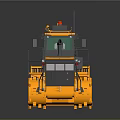 Yellow Road Roller Construction Machinery With Cab And Heavy Duty Wheels