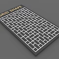 Grid Shape Wall Decor With Geometric Pattern And Minimalist Design For Home 3d model