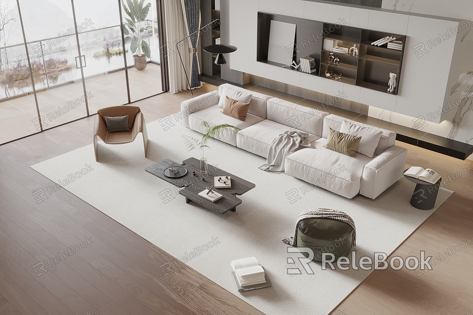 Sofa coffee table combination model