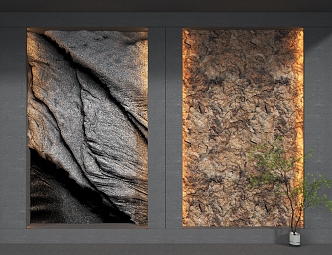 rubble background wall 3d model