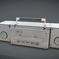Retro radio cassette recorder 3d model