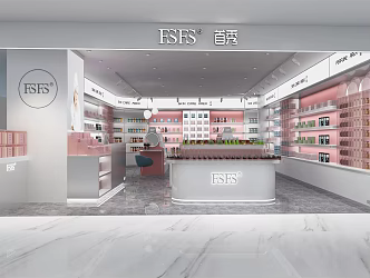 Modern Cosmetics Store 3d model