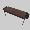 Modern Wooden Seat Stool With Sturdy Metal Legs And Simple Contemporary Design