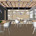 Modern Book Bar Library Reading Room Book Bar 3d model