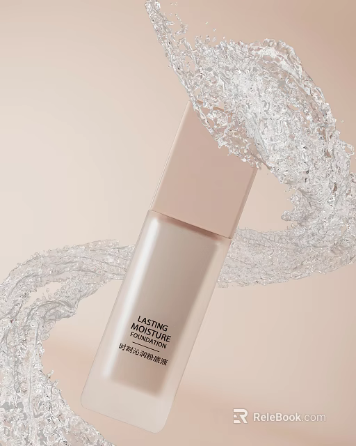 Long Lasting Moisture Foundation With Water Splash 3d model
