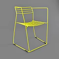 Modern Yellow Armchair with Sleek Metal Frame Design for Contemporary Living Space