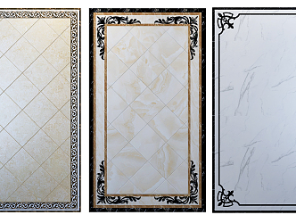 European-style ceramic tile mosaic combination 3d model