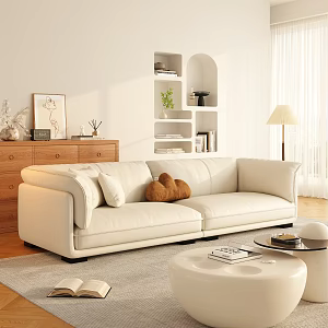 modern living room cream living room 3d model