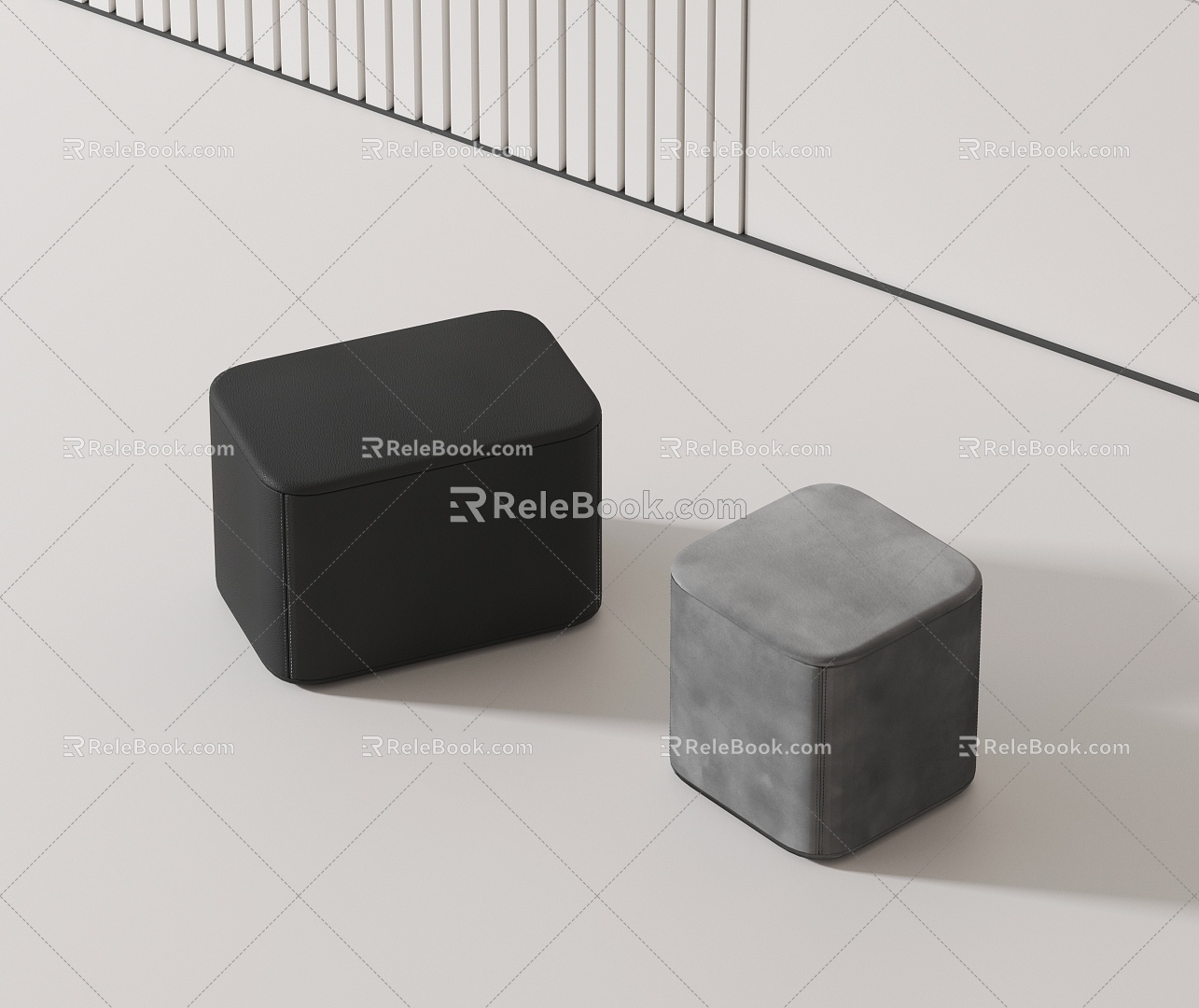 Modern Low Stool 3d model