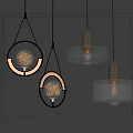 Modern Pendant Lights With Golden Metal Frames And Transparent Glass Designs