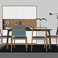 Nordic Dining Table and Chair Combination 3d model