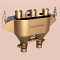 Stainless Steel Centrifuger Industrial Equipment With Multiple Cylindrical Inlets And Bottom Connections