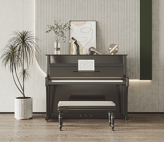 Black Piano Modern Piano 3d model