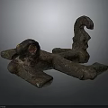 Ancient Bronze Anchor A Historical Water Transportation Maritime Tool With Rustic Patina