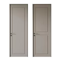 Modern Light Gray Hinged Doors With Simple Design For Interior Use