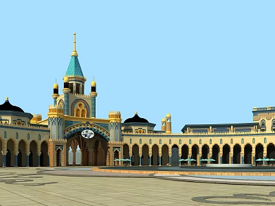 Colorful Amusement Park With Ferris Wheel Carousel And Joyful Play Areas For Families 3d model