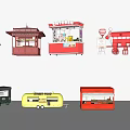Colorful Street Food Carts And Mobile Vending Vehicles With Different Designs And Wheels
