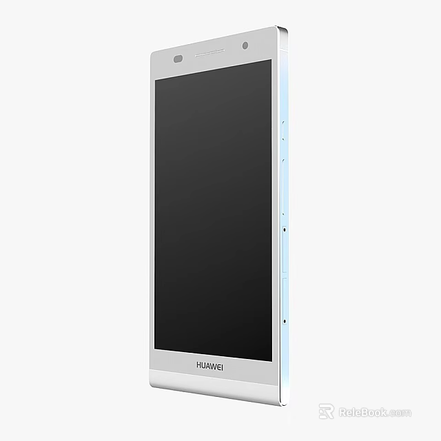 Huawei Smartphone With White Sleek Design And Black Screen 3d model 