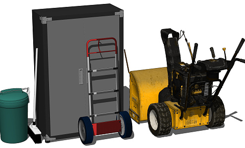 Modern Tools Weeder Tool Storage Cabinet Trash 3d model