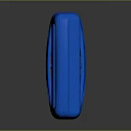 Blue Plastic Buckle Product With Curved Holes And Smooth Surface Design 3d model