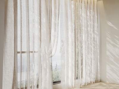 Modern Window Screen Pleated Curtain model