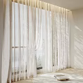 White Sheer Linen Curtains For Living Room Window With Soft Natural Light