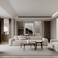 Elegant Modern Dining Room Interior With Round Table Chairs And Pendant Light White Cabinets